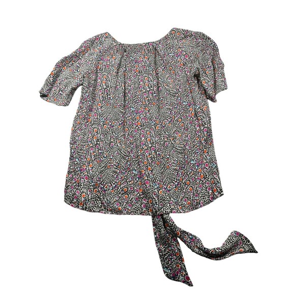 Lilly Pulitzer Multi Color 100% Silk Short Sleeve Womens Blouse Size 6 Peacock - Picture 2 of 6